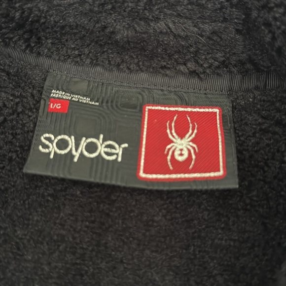 EUC Black Spyder Faux Fur Lined Breast Cancer Awareness Zip Up Jacket - Picture 6 of 15